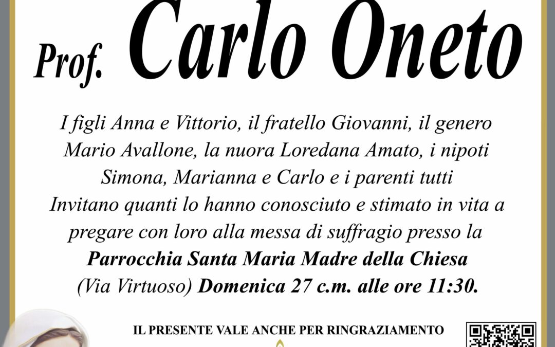 Dr. Prof. Carlo Oneto
